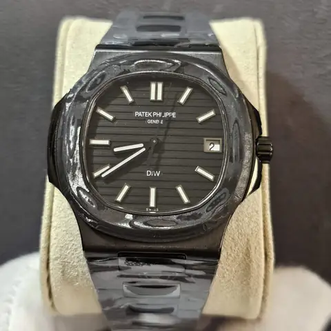 Diw Patek Philippe Nautilus “ALL CARBON BLACK” watch product photo, listed in Dubai, UAE