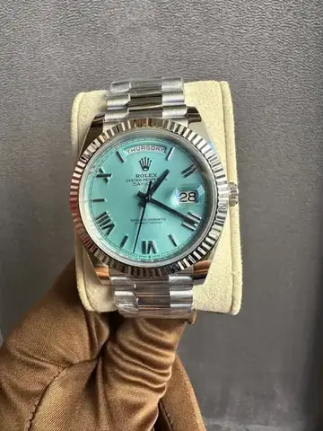 Rolex Day Date 40 Platinum Ice Blue watch product photo, listed in Dubai, UAE