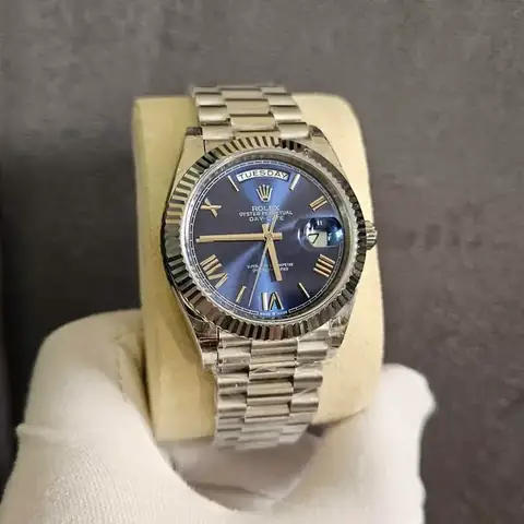 Rolex Day Date 40 White Gold Blue Dial watch product photo, listed in Dubai, UAE